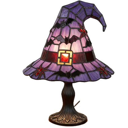 Witch Hat Lamp – Magical Gothic Table Light for Halloween Decor