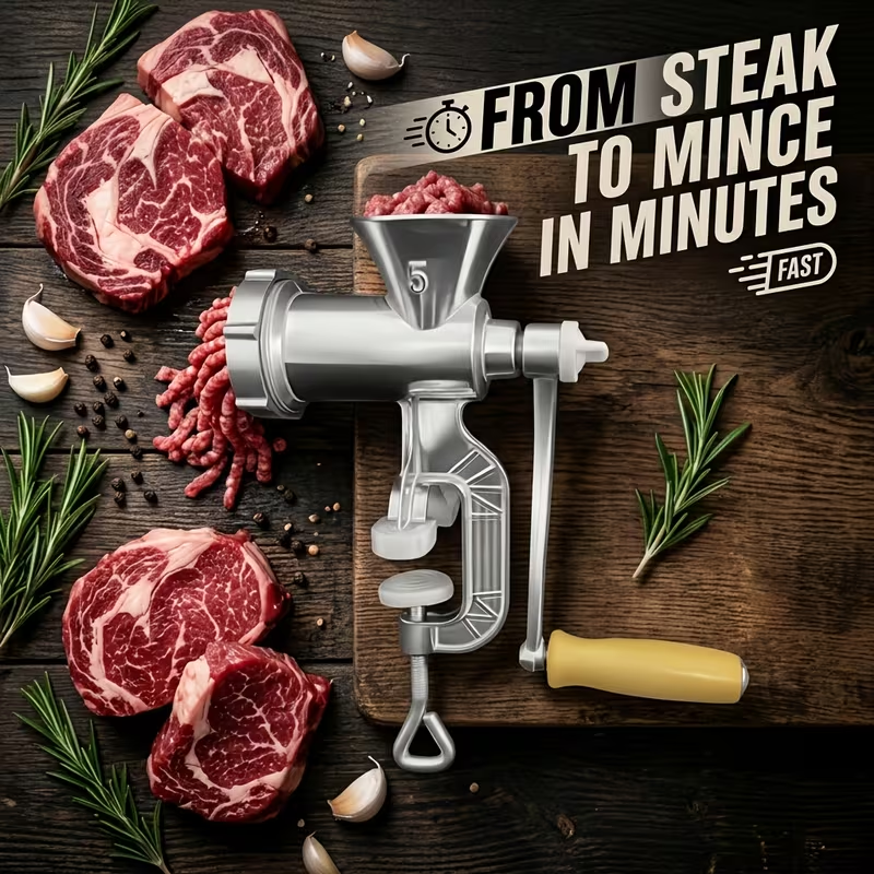 Home Hand Crank Meat Grinder and Sausage Stuffer