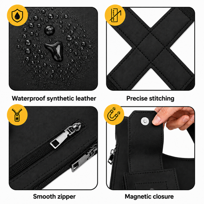 Double Shoulder Anti-Theft Harness Bag, Leather Armpit Wallet