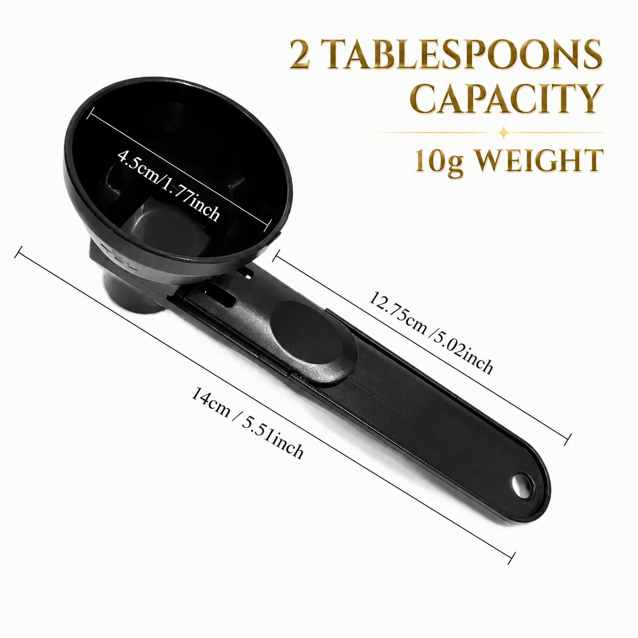Sliding Spoon Funnel for Protein Creatine Coffee Powder