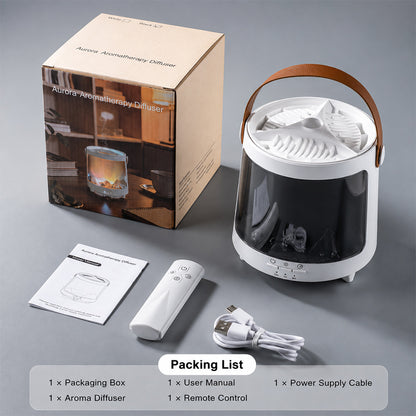 Aroma Humidifier Diffuser, Remote RGB Night Light, Silent Mist Auto-Off