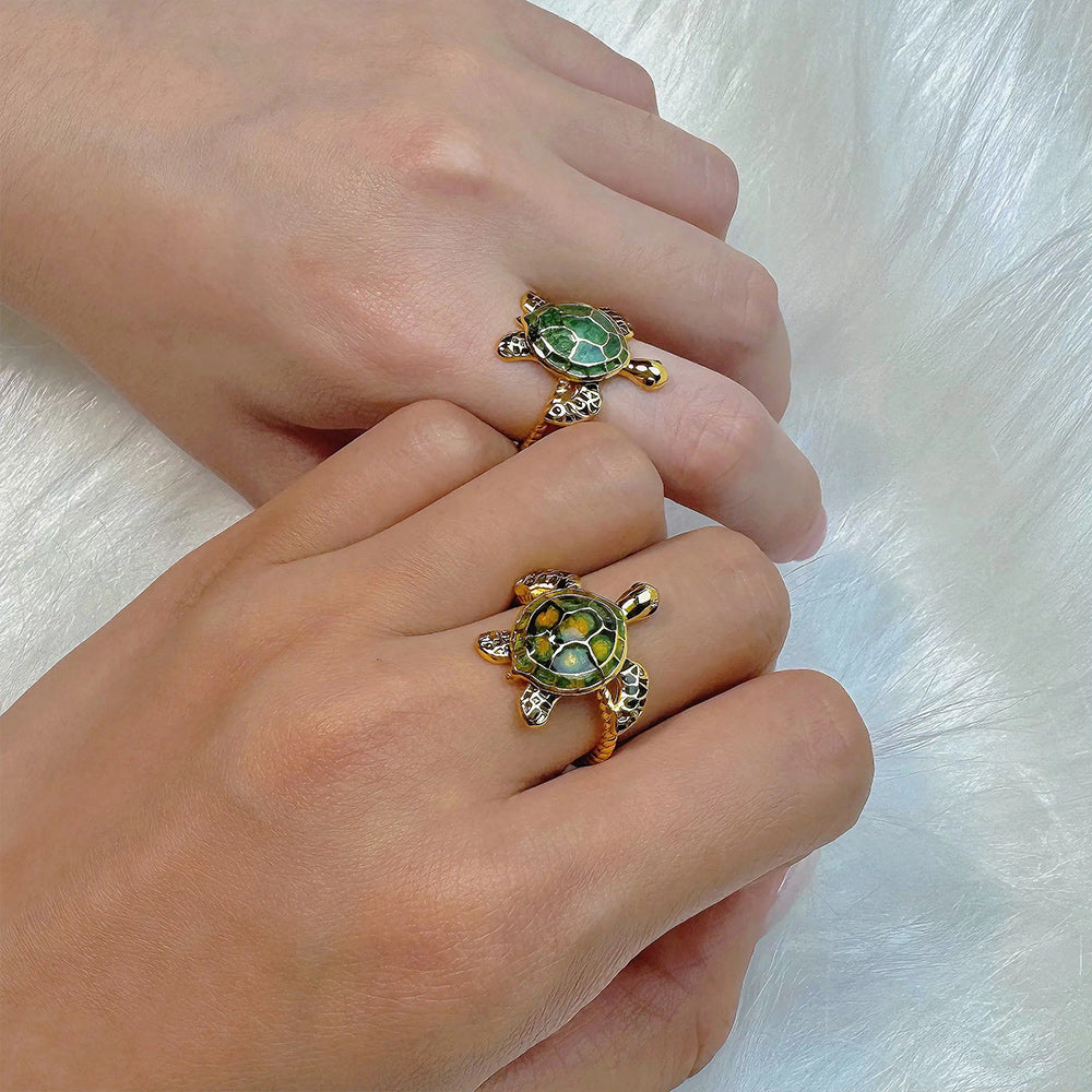 Adjustable Lucky Turtle Ring Symbol of Longevity Health Wealth & Good Fortune