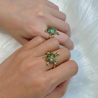 Adjustable Lucky Turtle Ring Symbol of Longevity Health Wealth & Good Fortune