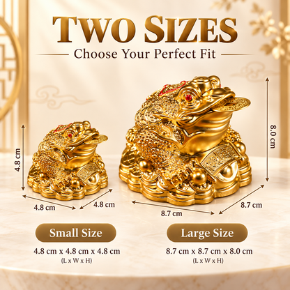 💰Golden Money Frog Decor Statue, Wealth & Prosperity Luck Ornament