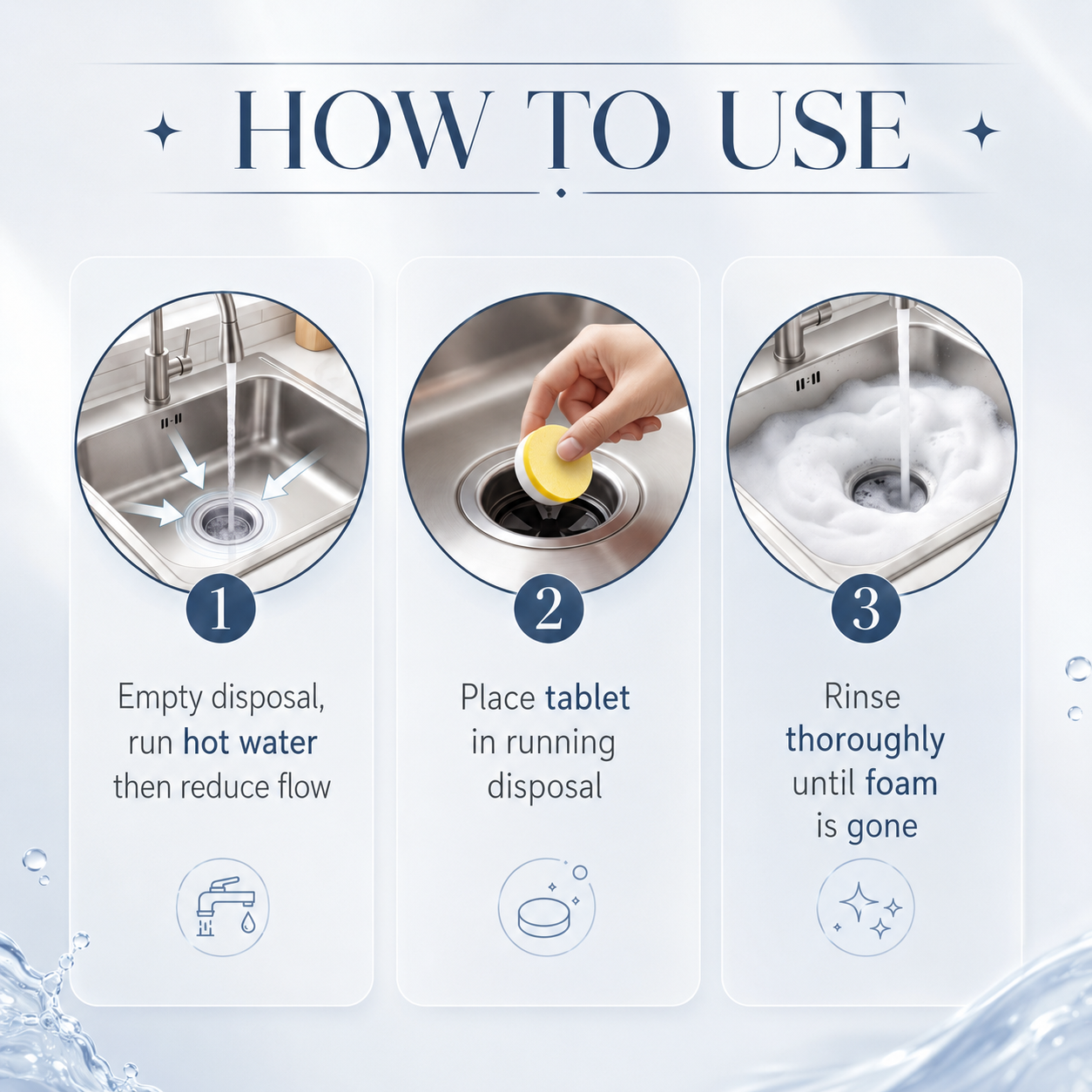 Garbage Disposal Cleaner Tabs for Kitchen Sink Garbage Disposal
