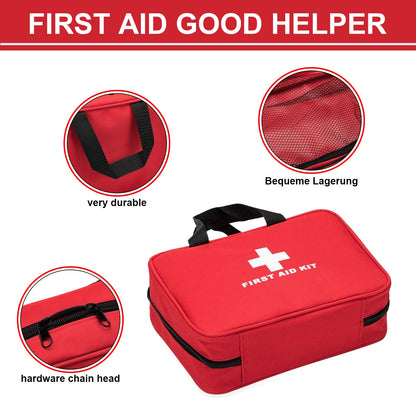First Aid Kit – High-quality, waterproof, and portable trauma first aid kit, suitable for various emergency situations.