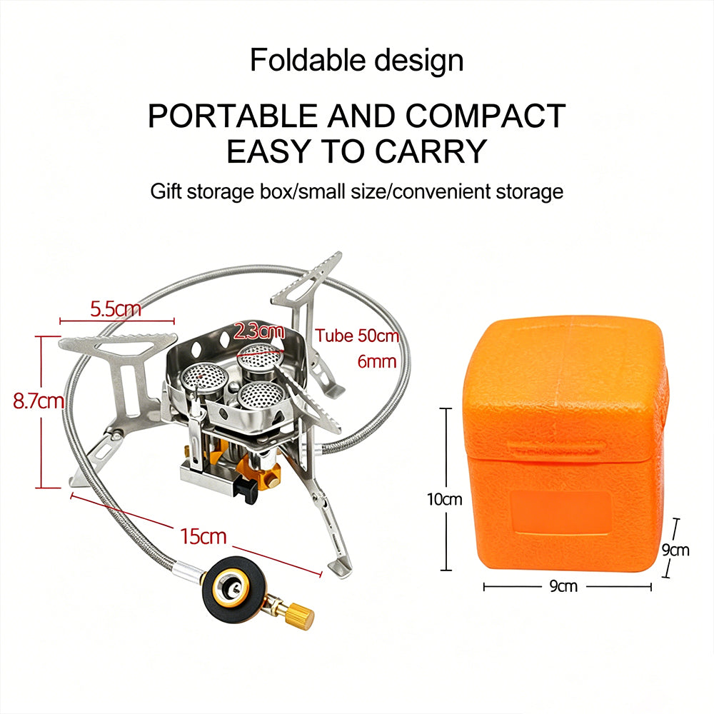 Camping Gas Burner – 5800W, Piezo Ignition, Windproof
