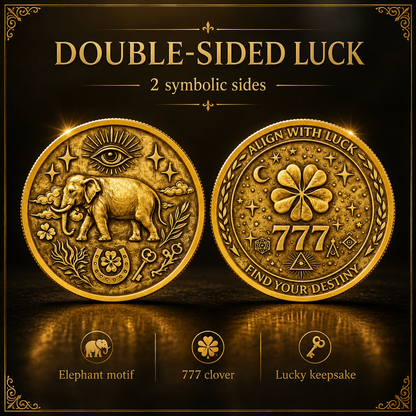 3D 777 Universe Destiny Lucky Commemorative Coin for Wealth Fortune