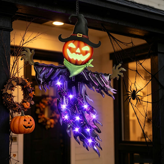 Solar Halloween Pumpkin Hanging Decor – Outdoor Halloween Lights