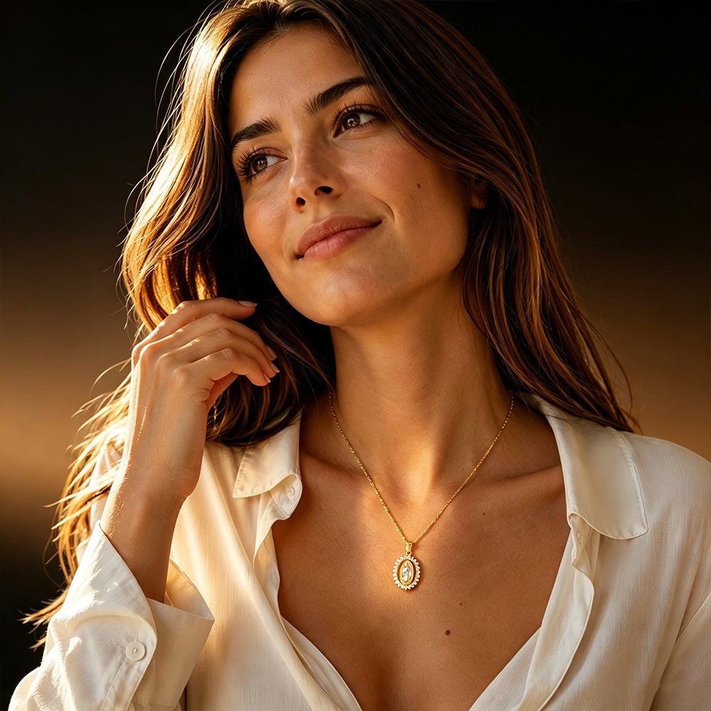 Virgin Mary Pendant Necklace