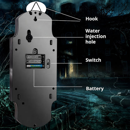 Hanging Touch/Motion Activated Skeleton Hand Doorbell with Red Light, Scary Sound Haunted House Decoration