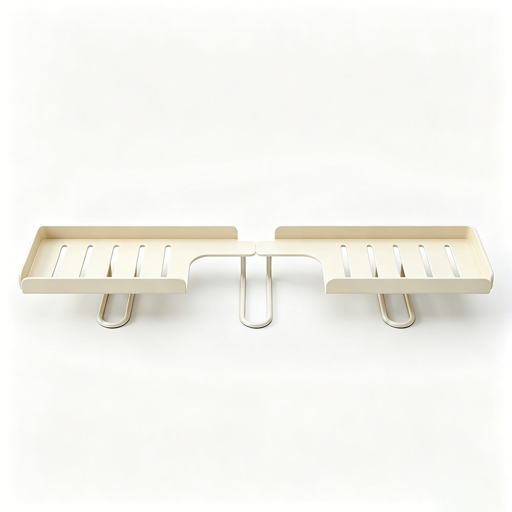 No-Drill Folding Bathroom Sink Storage Rack – Faucet-Mounted Organizer for Cosmetics & Toiletries