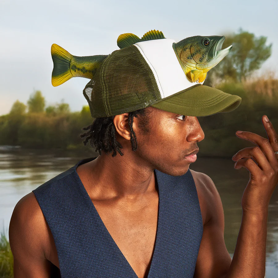 Three‑Dimensional Animal Trout Decor Fishing Hat