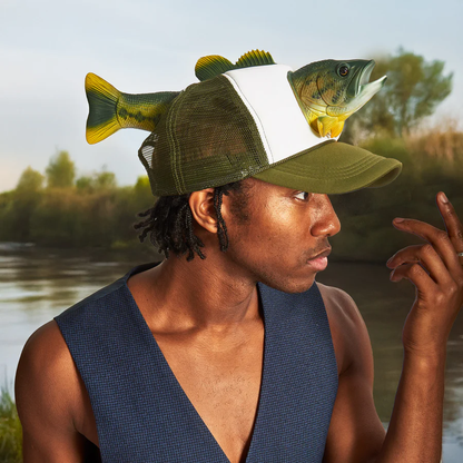 Three‑Dimensional Animal Trout Decor Fishing Hat