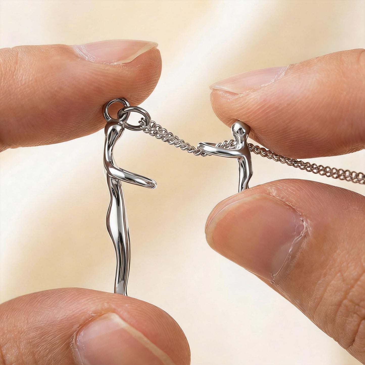 Hug Pendant Necklace - A Cute Hug, Elegant Holiday and Everyday Gift, All-Season Accessory