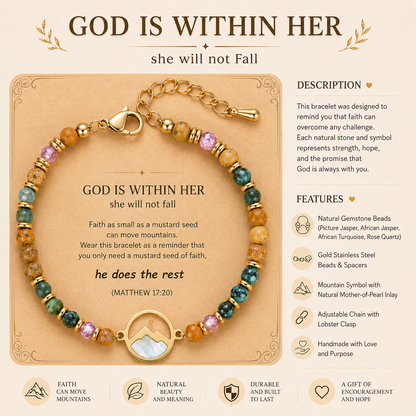 📿Mustard Seed Beaded Bracelet | Matthew 17:20 Move Mountains Christian Inspirational Jewelry Gift