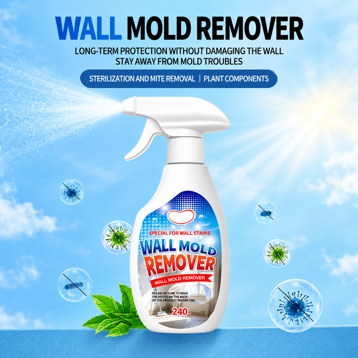 🧼 Fast Acting Anti-Mold Wall Cleaner Spray