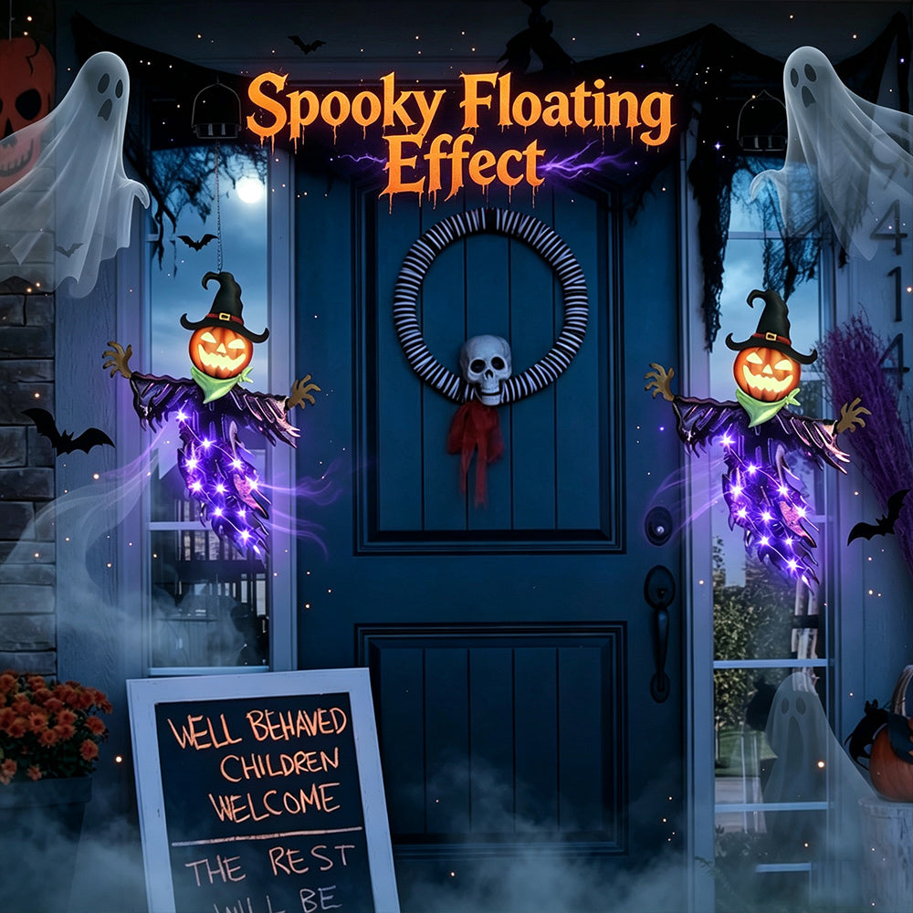 Solar Halloween Pumpkin Hanging Decor – Outdoor Halloween Lights
