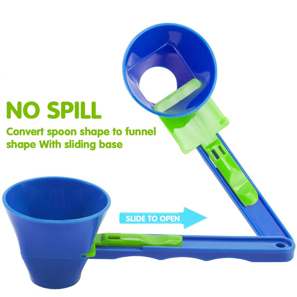 Sliding Spoon Funnel for Protein Creatine Coffee Powder