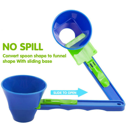 Sliding Spoon Funnel for Protein Creatine Coffee Powder