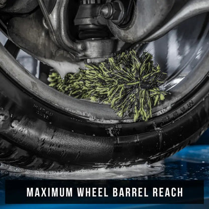 🚗🧽 Deep-Cleaning Car Wheel Brush – Flexible, Long-Reach Rim & Wheel Barrel Cleaning Tool