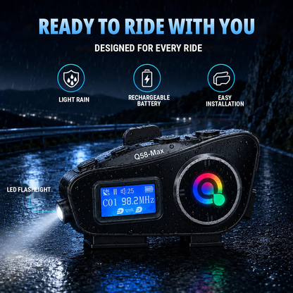 Bluetooth Helmet Intercom – Motorcycle Headset with MP3 Music Sharing