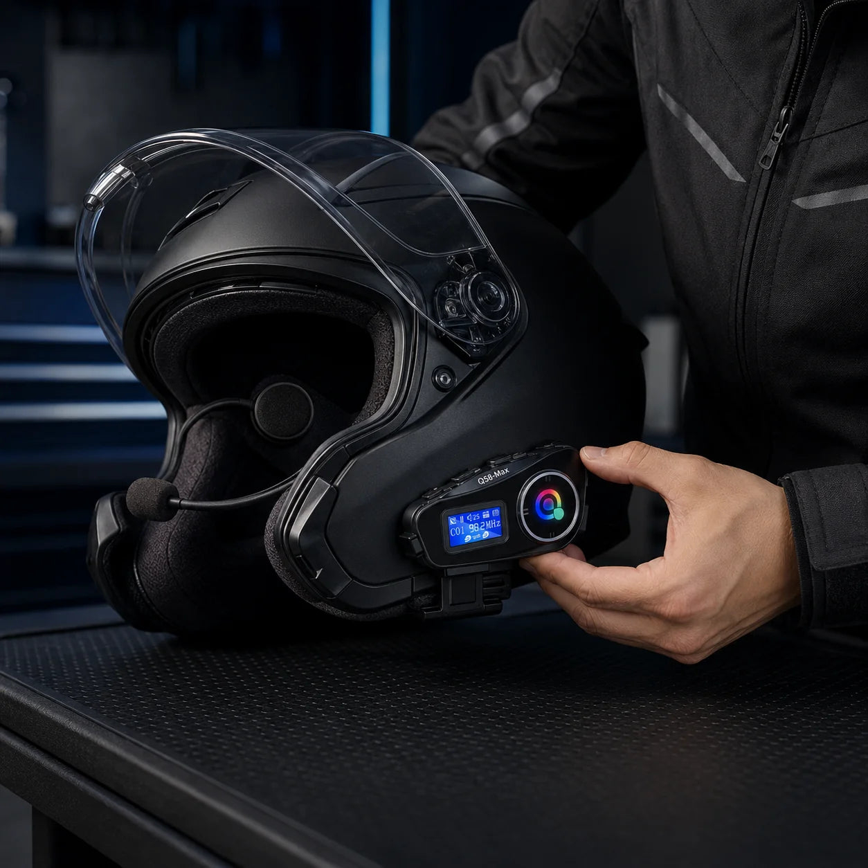 Bluetooth Helmet Intercom – Motorcycle Headset with MP3 Music Sharing