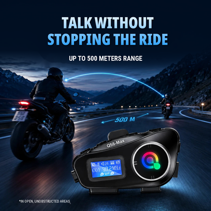 Bluetooth Helmet Intercom – Motorcycle Headset with MP3 Music Sharing