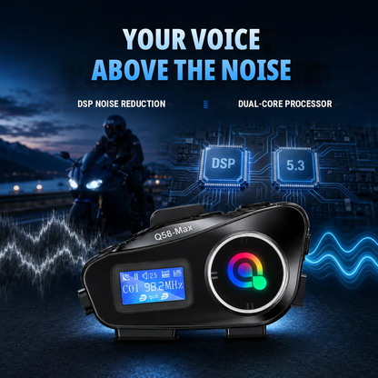 Bluetooth Helmet Intercom – Motorcycle Headset with MP3 Music Sharing