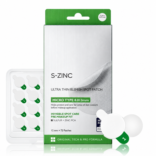 ✨🌿 Invisible Ultra-Thin Pimple Patches for Face – 0.013mm Clear Acne & Zit Stickers Under Makeup with Sulfur, Salicylic Acid, AHA & PHA, Korean Skincare, 72 Count