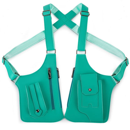 Double Shoulder Anti-Theft Harness Bag, Leather Armpit Wallet
