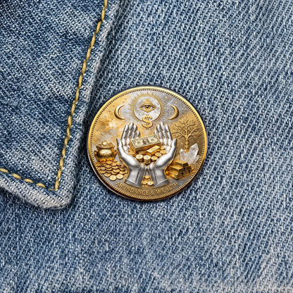 3D Wealth Prosperity Coin, All-Seeing Eye Collectible, Luck Charm, Portable Fortune, Ornaments