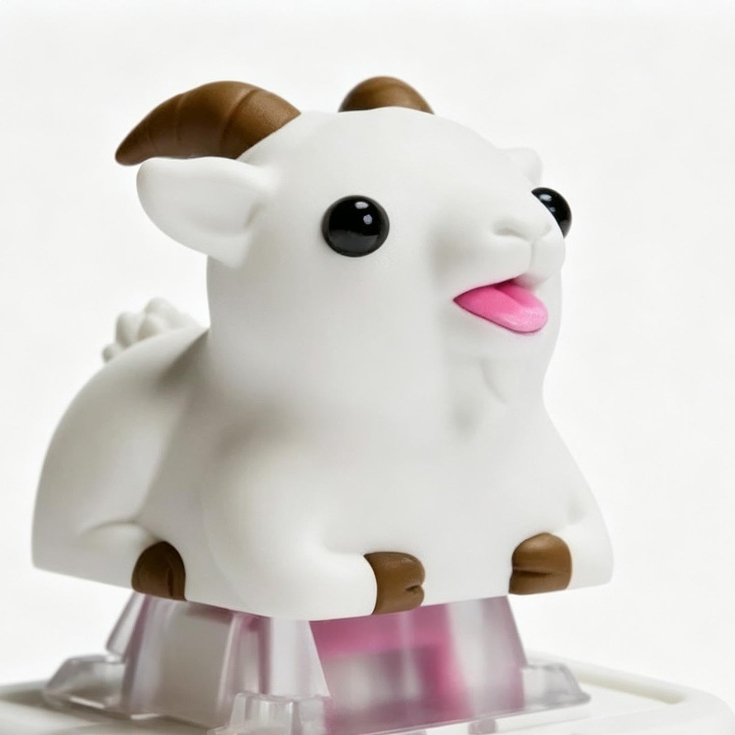 Rechargeable Goat Squeak Keyboard Fidget Toy Keychain, LED Clicker with Screaming Sound