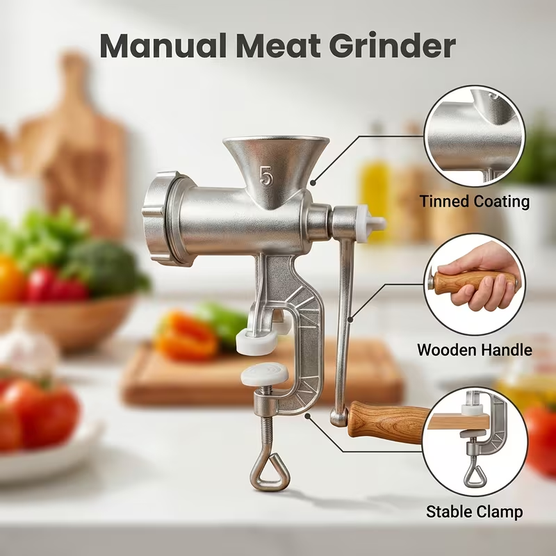 Home Hand Crank Meat Grinder and Sausage Stuffer