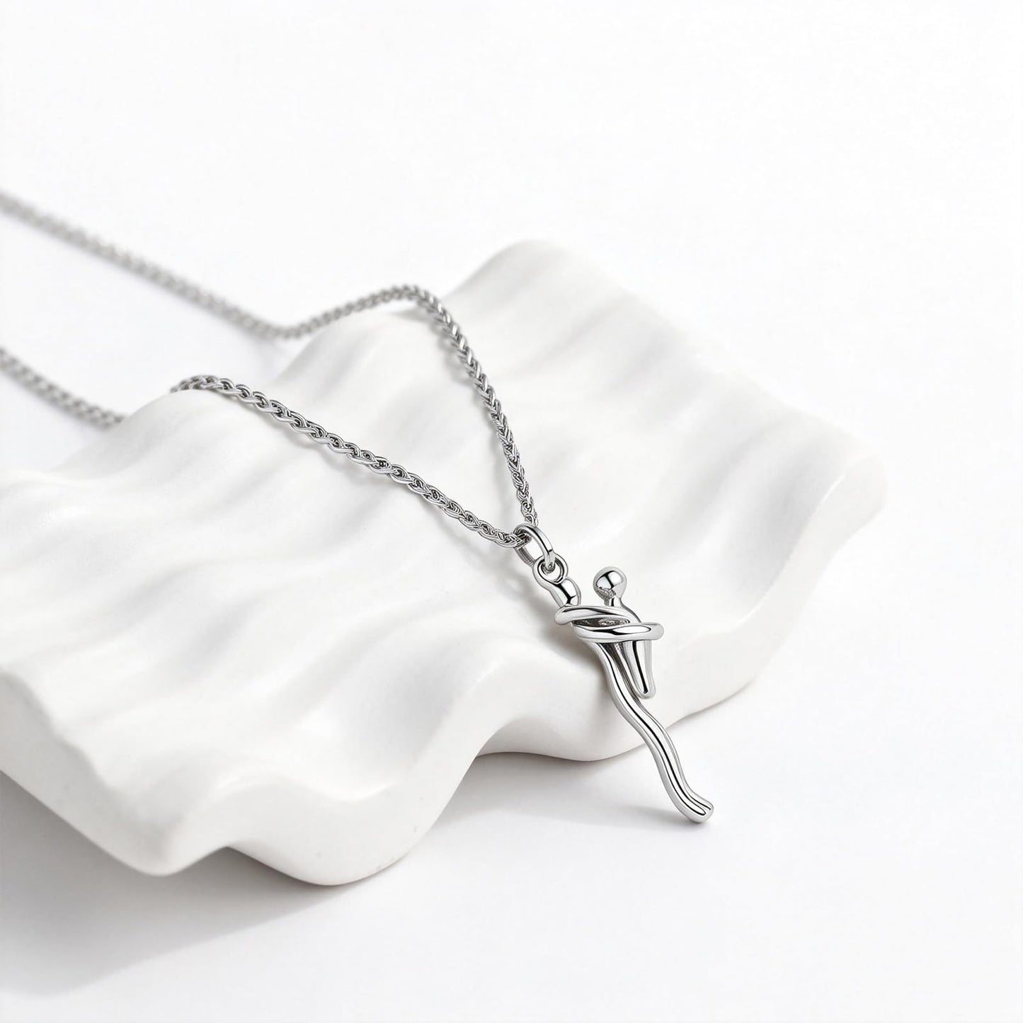 Hug Pendant Necklace - A Cute Hug, Elegant Holiday and Everyday Gift, All-Season Accessory