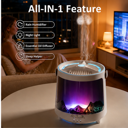 Aroma Humidifier Diffuser, Remote RGB Night Light, Silent Mist Auto-Off