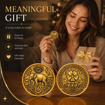 3D 777 Universe Destiny Lucky Commemorative Coin for Wealth Fortune