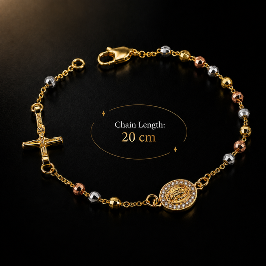 Tricolor Rosary Bracelet