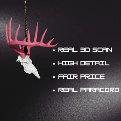 🦌Whitetail Deer Skull Rearview Mirror Hanger