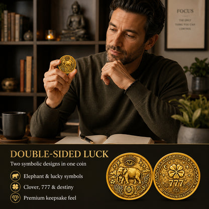3D 777 Universe Destiny Lucky Commemorative Coin for Wealth Fortune