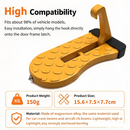 Universal Car Roof Rack Step🚗Foldable Roof Rack Door Lock, Easy to Get in and Out of Car