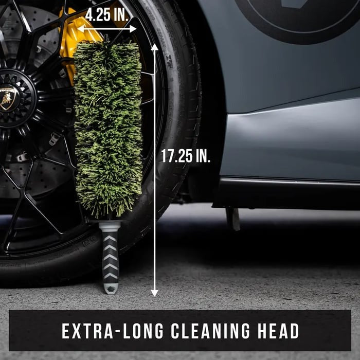 🚗🧽 Deep-Cleaning Car Wheel Brush – Flexible, Long-Reach Rim & Wheel Barrel Cleaning Tool