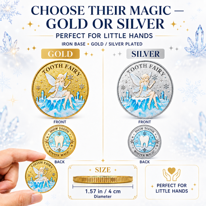 3D Tooth Fairy Commemorative Coin, tooth‑fairy & tooth imagery, heartwarming childhood lucky collectible