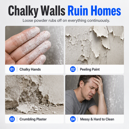🥳Wall Repair Solution—prevents chalking, provides deep adhesion, and is waterproof✅