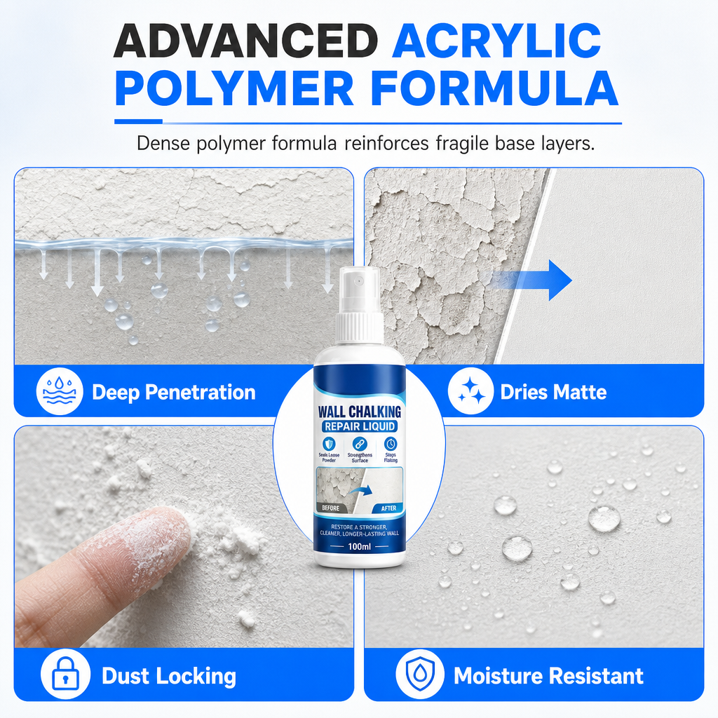 🥳Wall Repair Solution—prevents chalking, provides deep adhesion, and is waterproof✅