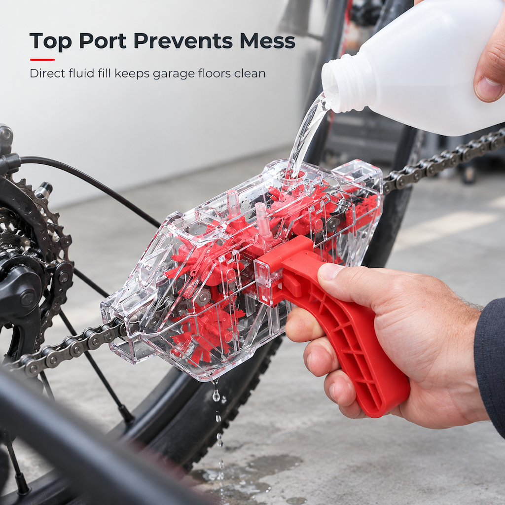 🚴🔧 Transparent Bicycle Chain Cleaner – Deep Cleaning & Easy Maintenance Tool for Bikes