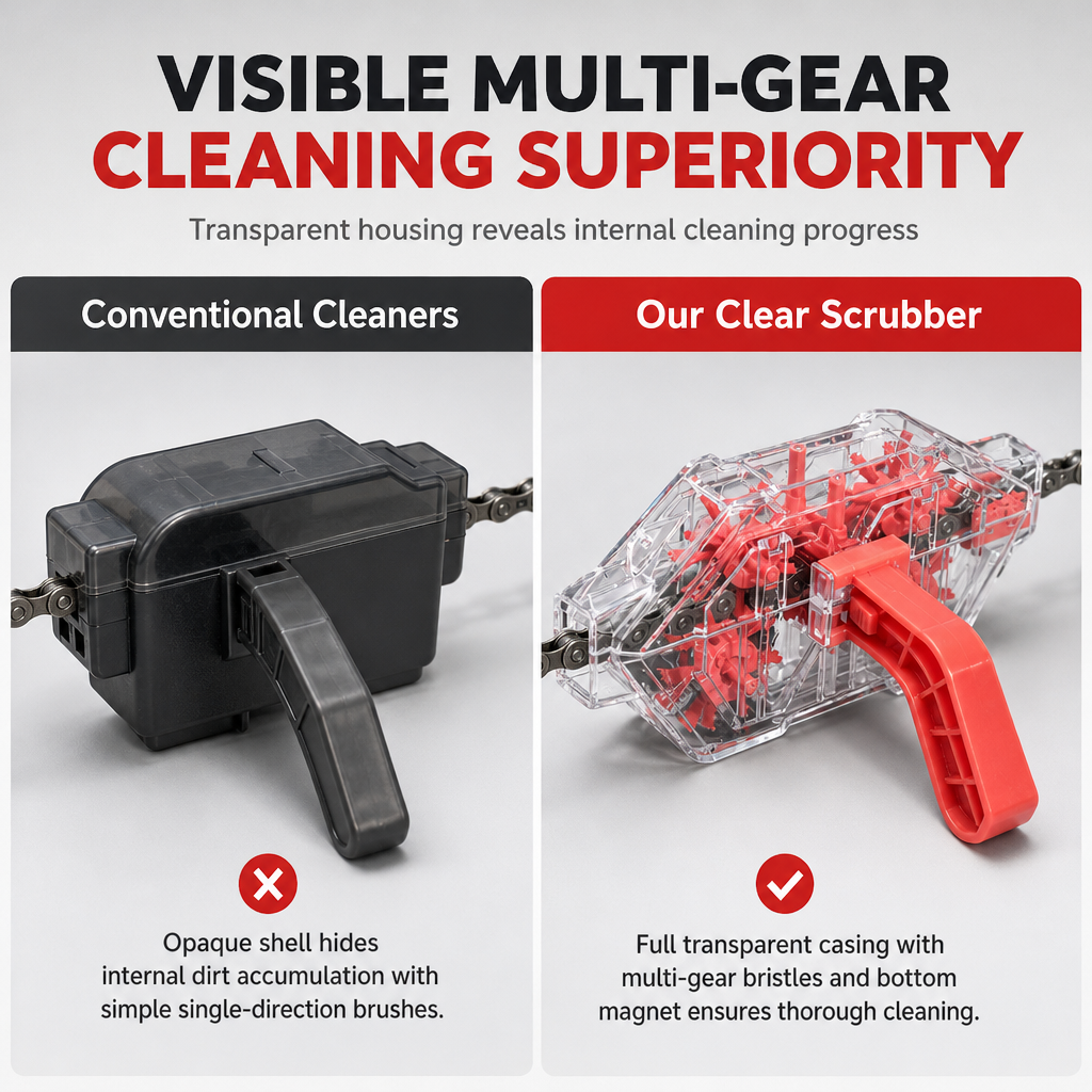 🚴🔧 Transparent Bicycle Chain Cleaner – Deep Cleaning & Easy Maintenance Tool for Bikes