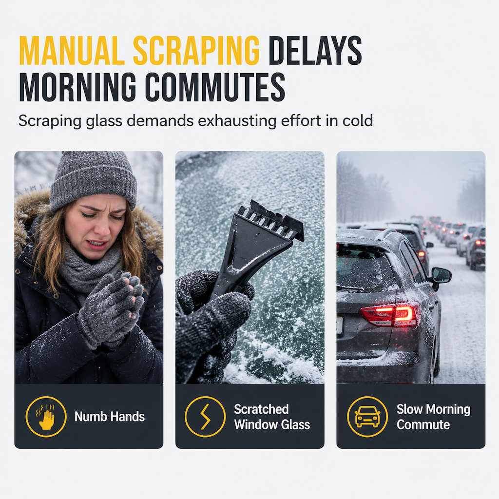 ❄️Electric Car Windshield Snow Scraper and Deicing Tool for Winter Snow and Removal