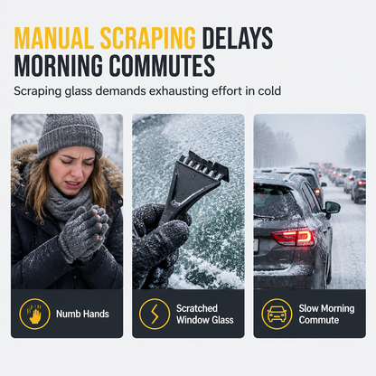 ❄️Electric Car Windshield Snow Scraper and Deicing Tool for Winter Snow and Removal
