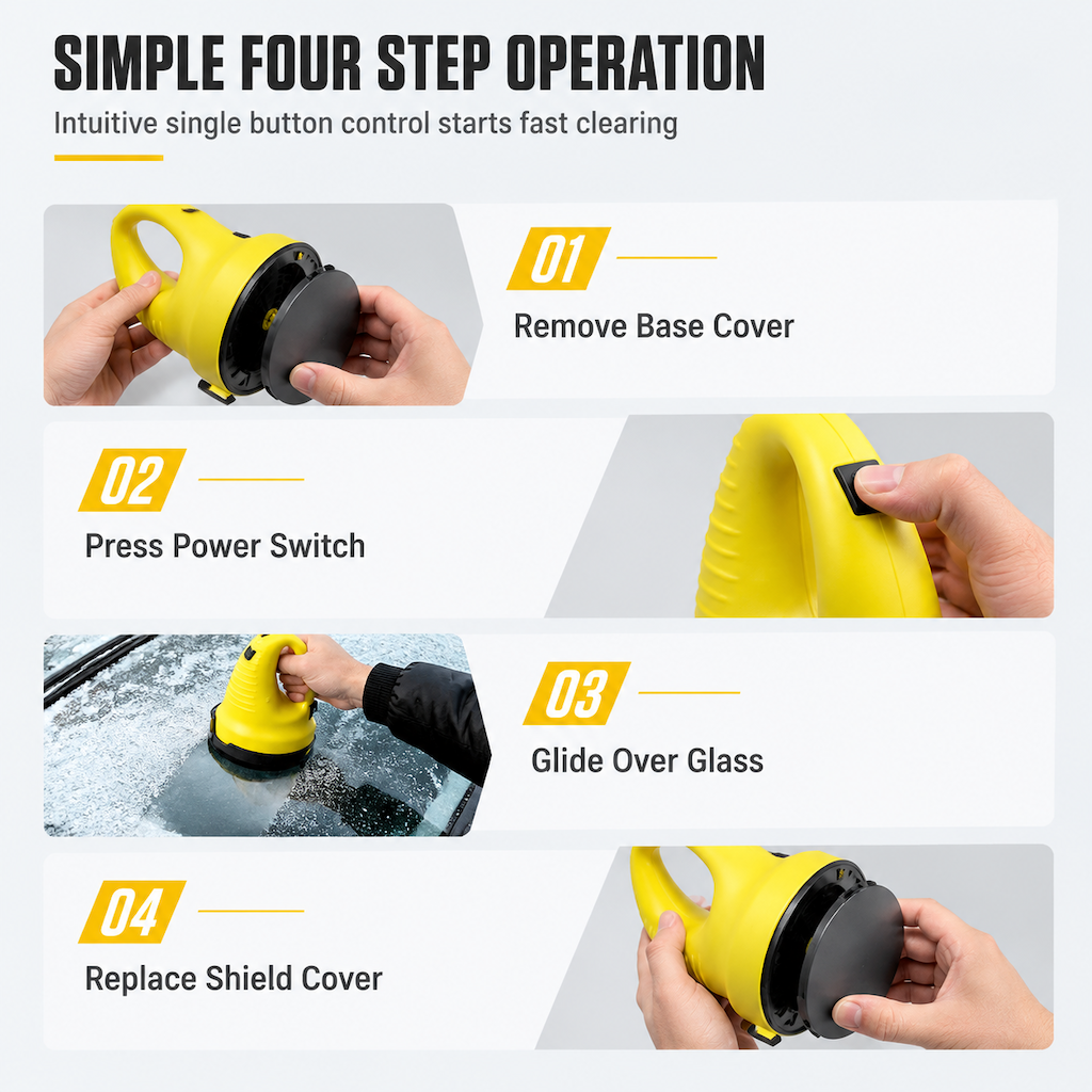 ❄️Electric Car Windshield Snow Scraper and Deicing Tool for Winter Snow and Removal